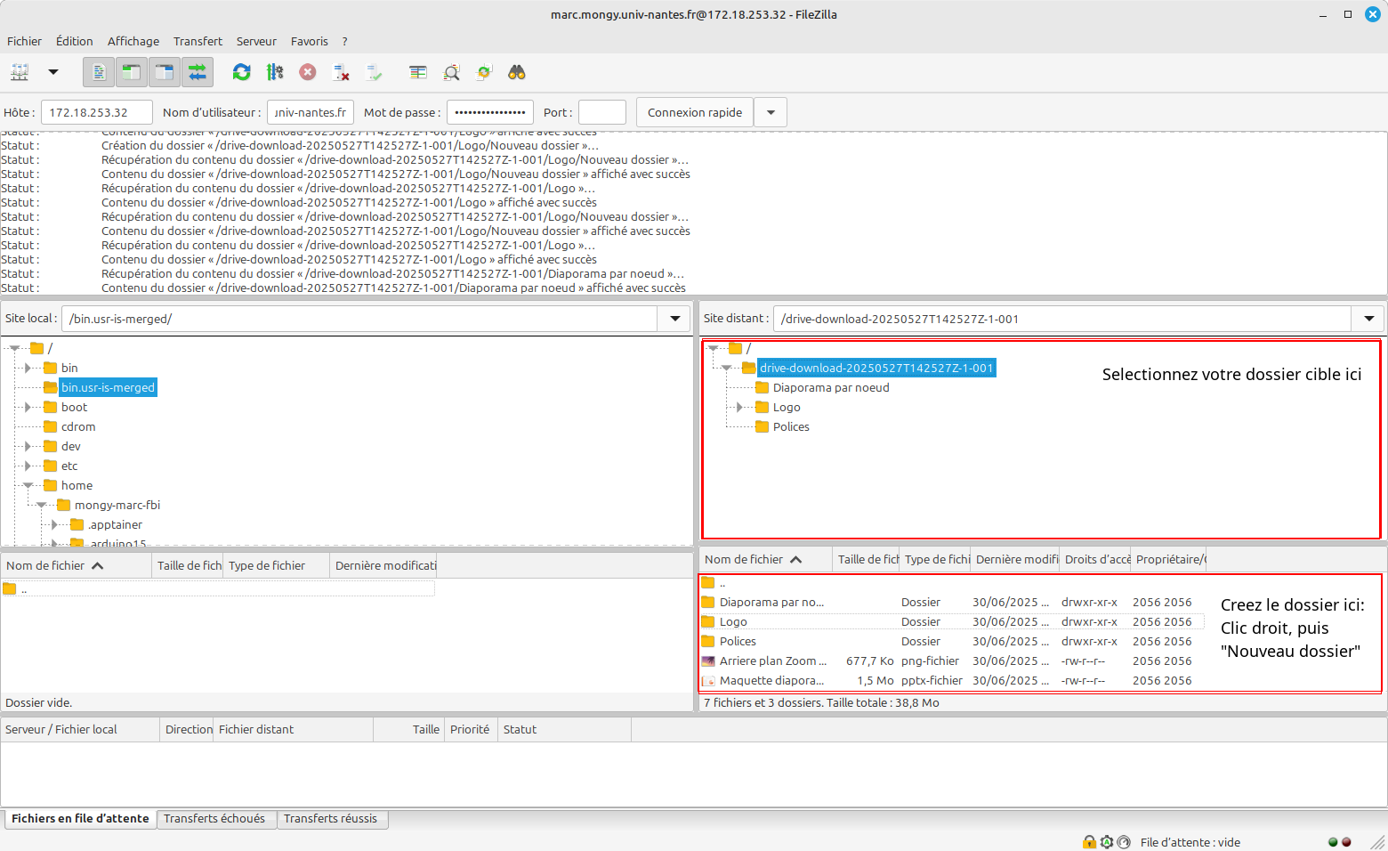 filezilla_nouveau_dossier