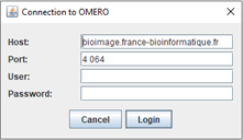 OMERO imagej batch plugin connection
