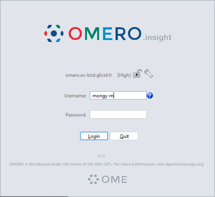 OMERO imagej password